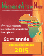 Médecine d'Afrique noire - 1ère revue médicale internationale panafricaine francophone - 72ème année